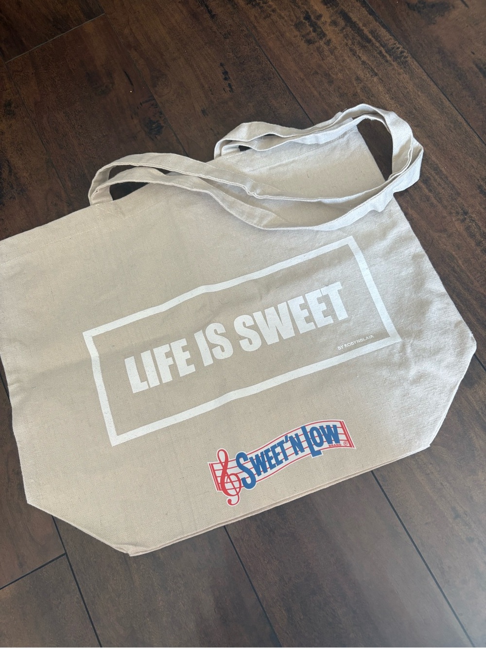 ❗️5/$25❗️Life Is Sweet Canvas Tote Bag - Neutral
